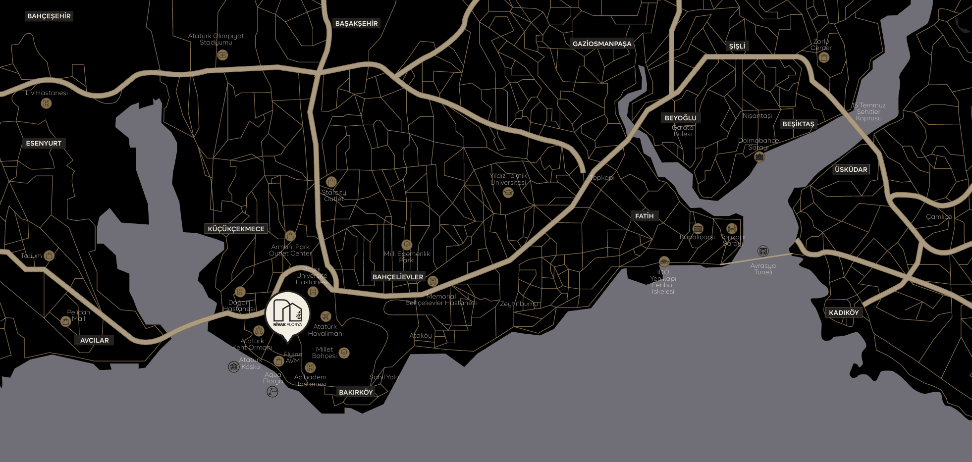 Location map of Nivak Florya